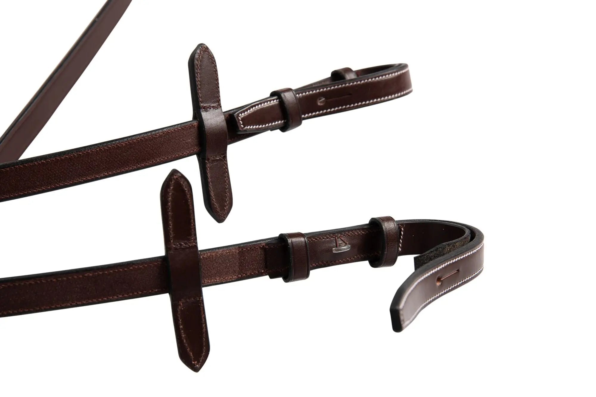 Huntley Equestrian Fancy Stitched Rubber Reins, 5/8" Inch Width - Equiluxe Tack