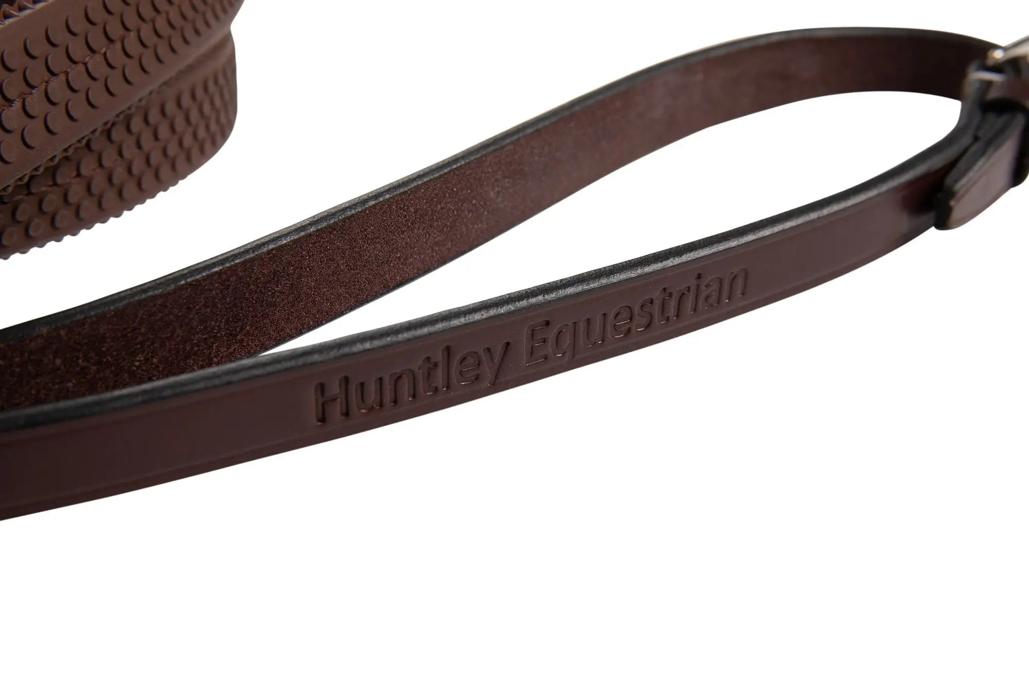 Huntley Equestrian Fancy Stitched Rubber Reins, 5/8" Inch Width - Equiluxe Tack