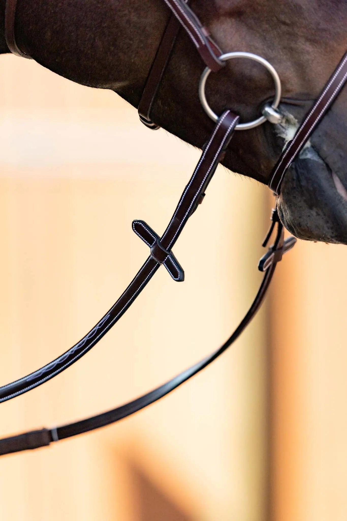 Huntley Equestrian Fancy Stitched Rubber Reins, 5/8" Inch Width - Equiluxe Tack