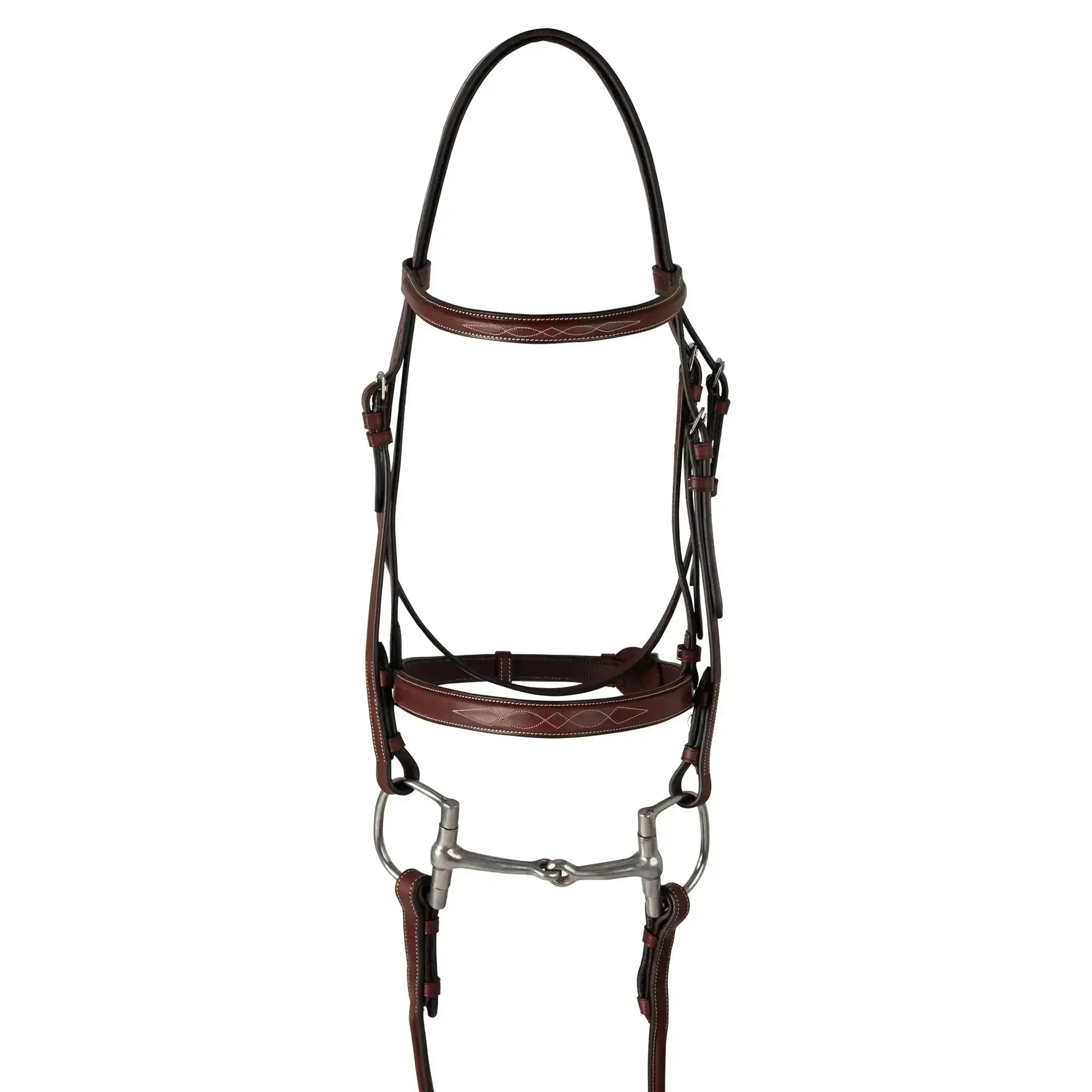 Huntley Equestrian Fancy Stitched Schooling Hunter Bridle with Reins - Equiluxe Tack