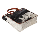 Huntley Equestrian Hair On Hide Cow Leather Tote Handbag - Equiluxe Tack