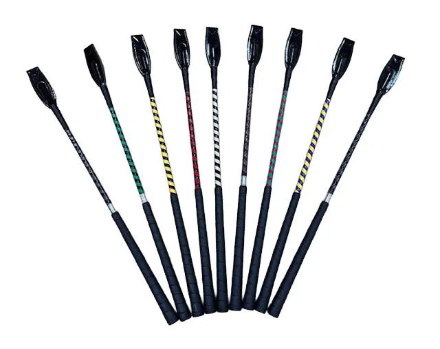 Huntley Equestrian Jumper Whip-24" Two Tone Patent Cover, Various Color Combinations - Equiluxe Tack