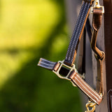 Huntley Equestrian Leather Lead with Brass Chain - Equiluxe Tack