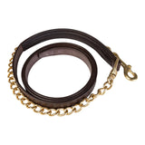 Huntley Equestrian Leather Lead with Brass Chain - Equiluxe Tack