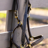 Huntley Equestrian Leather Lead with Brass Chain - Equiluxe Tack