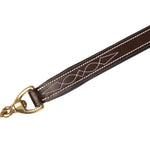 Huntley Equestrian Leather Lead with Brass Chain - Equiluxe Tack