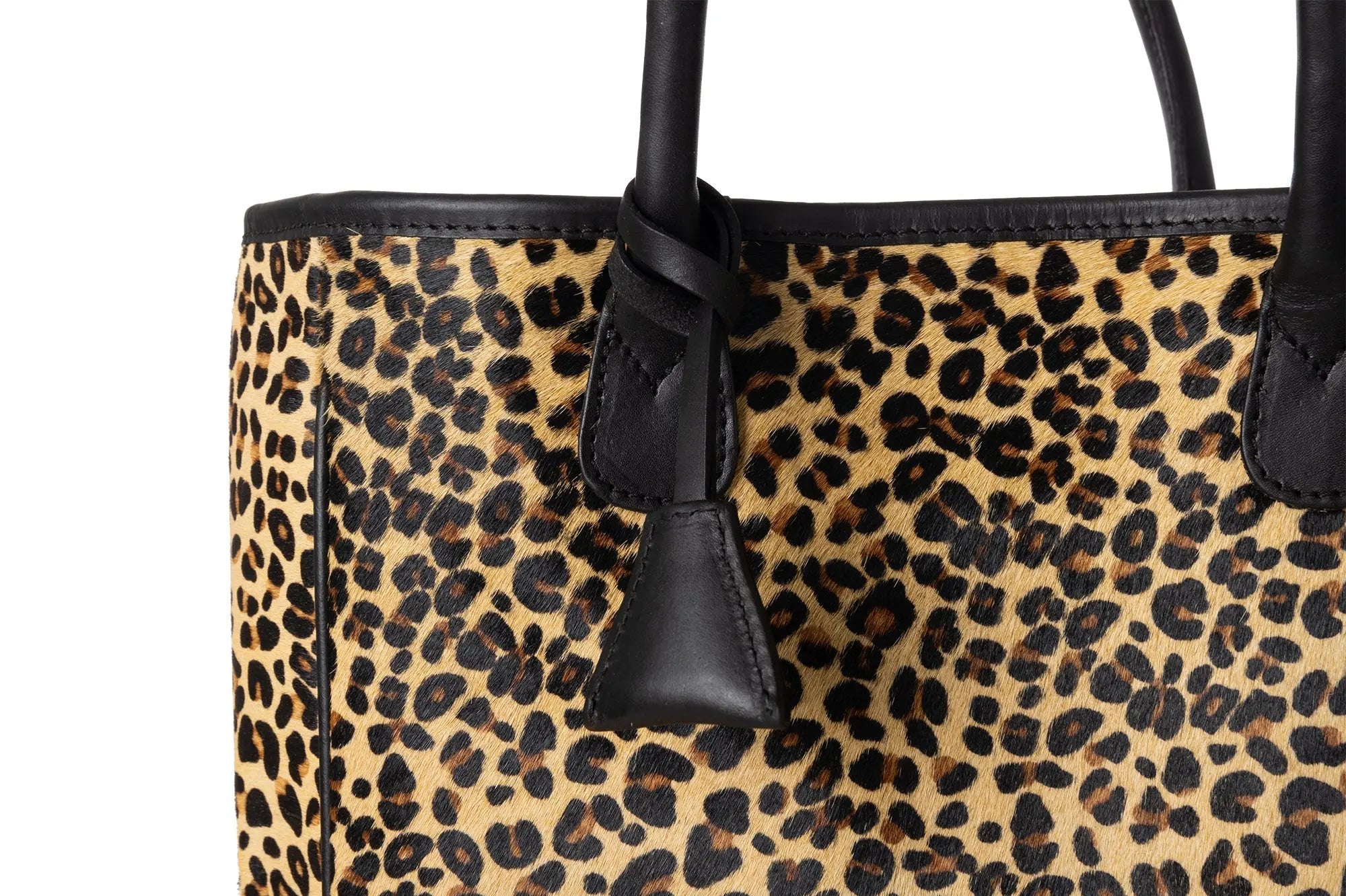 Huntley Equestrian Leopard Hair On Hide Tote Handbag - Equiluxe Tack
