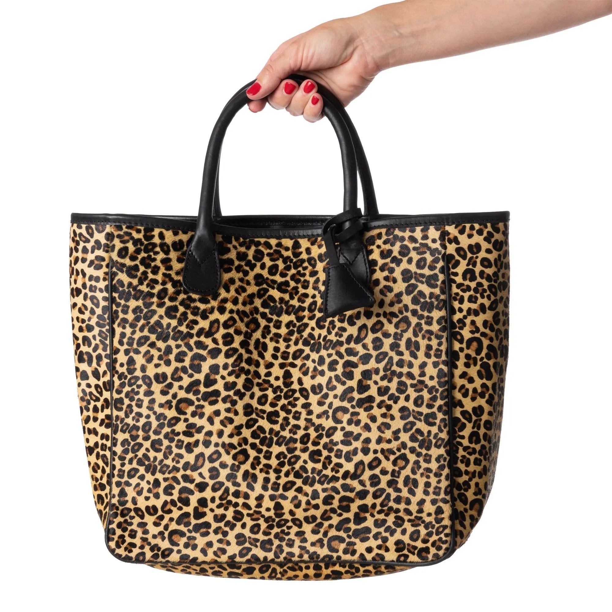 Huntley Equestrian Leopard Hair On Hide Tote Handbag - Equiluxe Tack