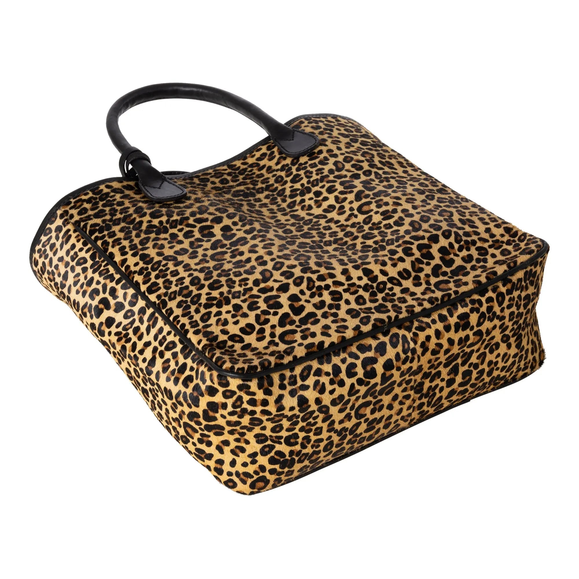 Huntley Equestrian Leopard Hair On Hide Tote Handbag - Equiluxe Tack