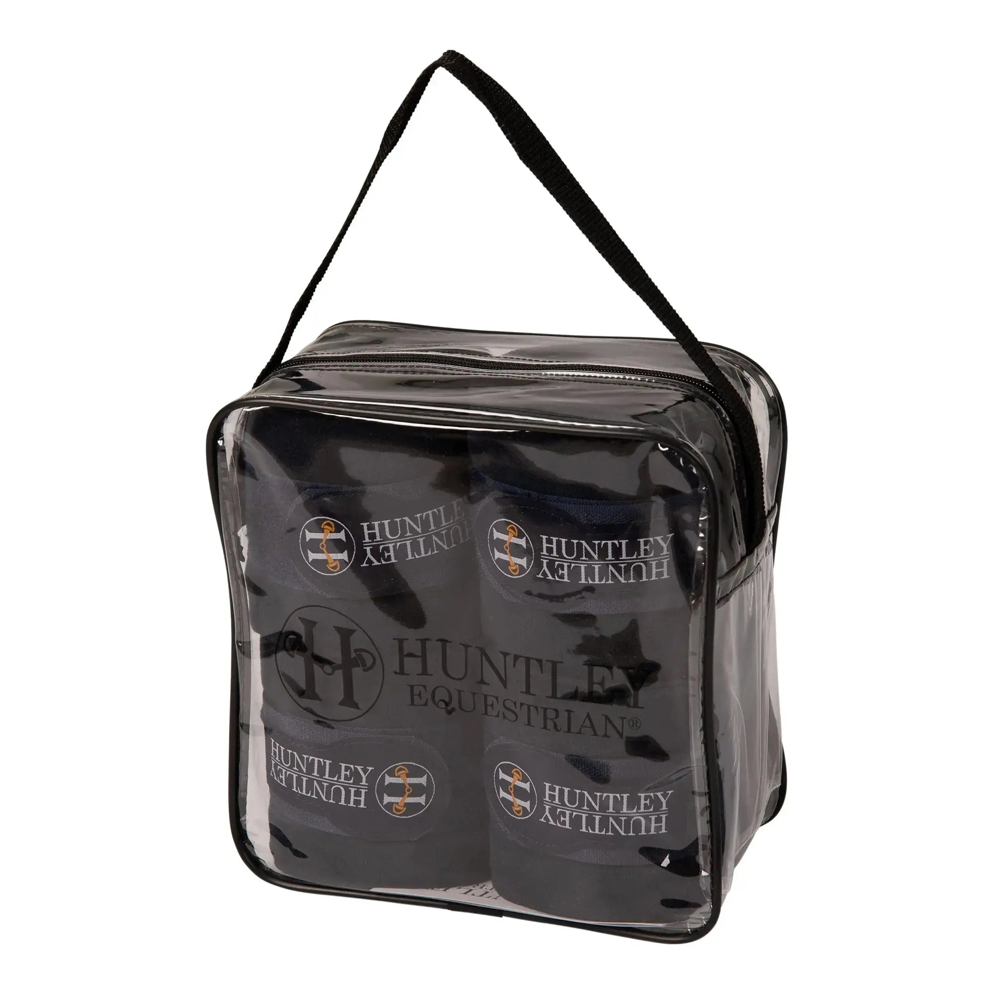 Huntley Equestrian Polo Fleece Wraps, Set of 4, Black - Equiluxe Tack