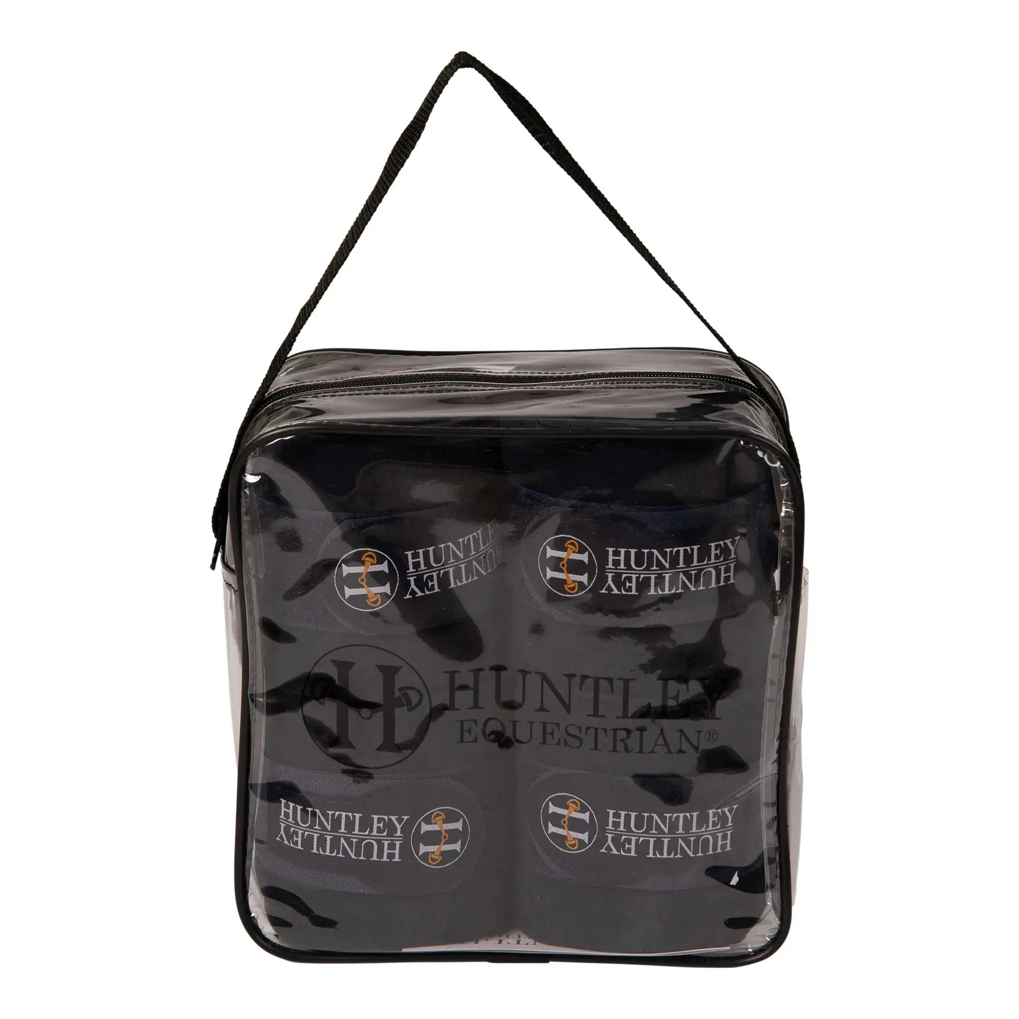 Huntley Equestrian Polo Fleece Wraps, Set of 4, Black - Equiluxe Tack