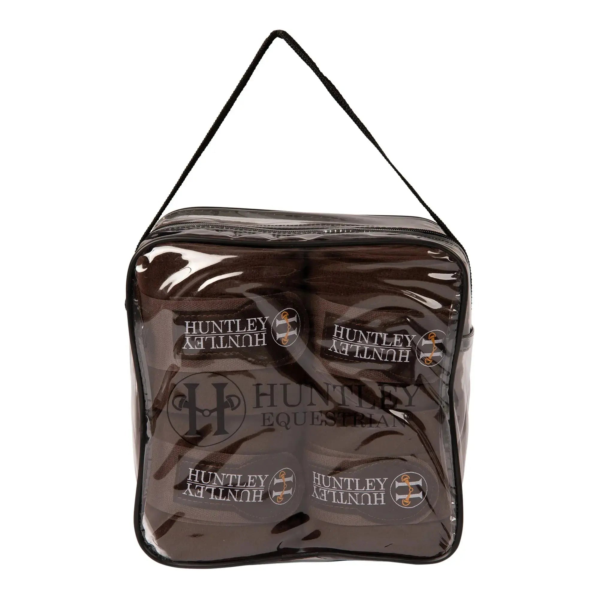 Huntley Equestrian Polo Fleece Wraps, Set of 4, Black - Equiluxe Tack