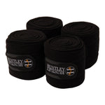 Huntley Equestrian Polo Fleece Wraps, Set of 4, Black - Equiluxe Tack