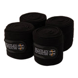 Huntley Equestrian Polo Fleece Wraps, Set of 4, Black - Equiluxe Tack