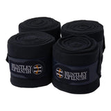 Huntley Equestrian Polo Fleece Wraps, Set of 4, Black - Equiluxe Tack