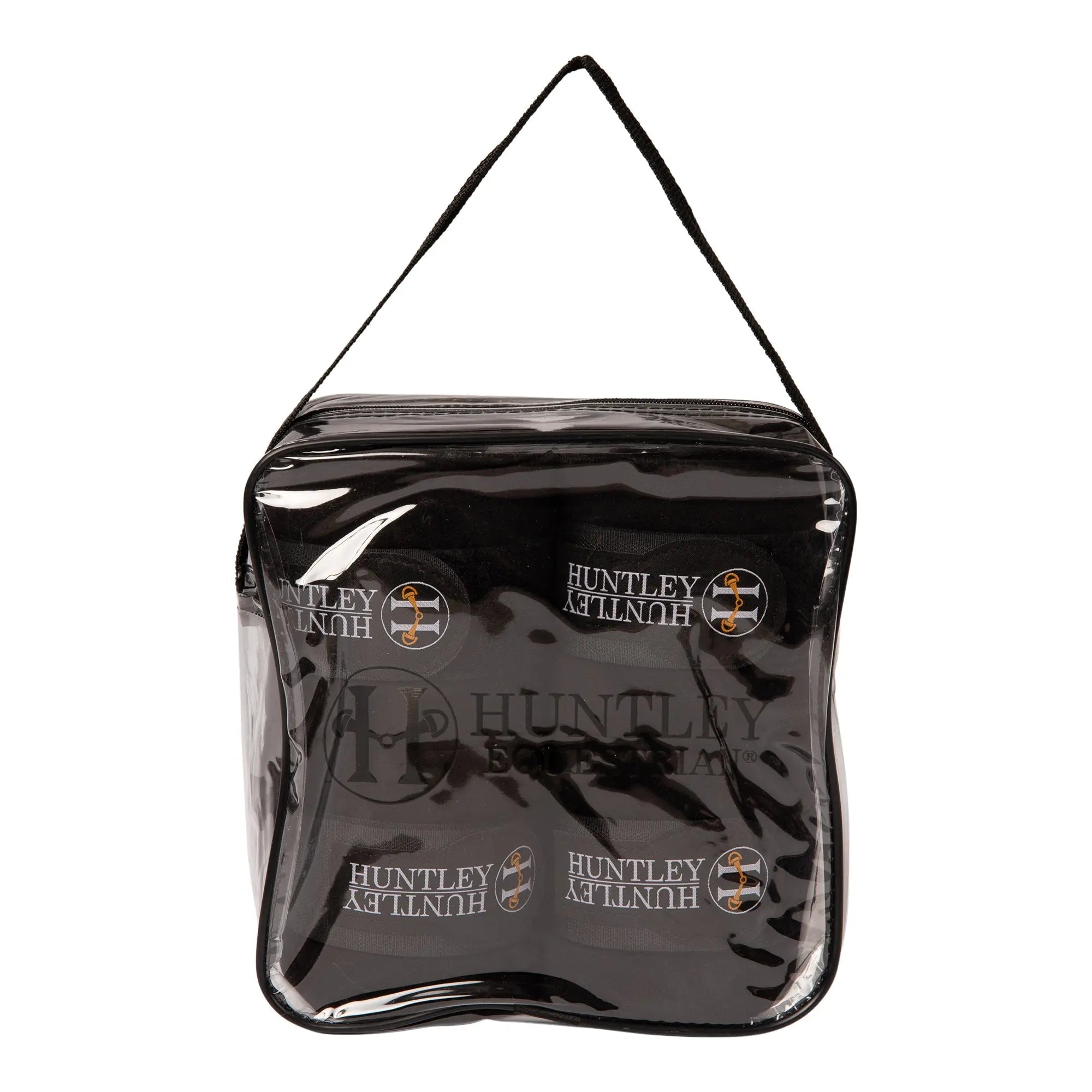 Huntley Equestrian Polo Fleece Wraps, Set of 4, Black - Equiluxe Tack