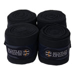 Huntley Equestrian Polo Fleece Wraps, Set of 4, Black - Equiluxe Tack