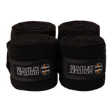 Huntley Equestrian Polo Fleece Wraps, Set of 4, Black - Equiluxe Tack