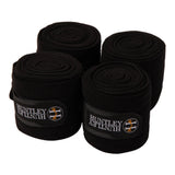 Huntley Equestrian Polo Fleece Wraps, Set of 4, Black - Equiluxe Tack
