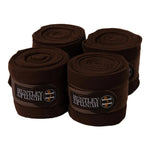 Huntley Equestrian Polo Fleece Wraps, Set of 4, Black - Equiluxe Tack