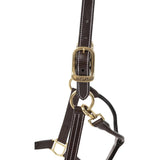 Huntley Equestrian Premium Leather Triple Stitched Halter with Snap - Equiluxe Tack