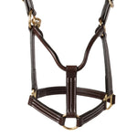 Huntley Equestrian Premium Leather Triple Stitched Halter with Snap - Equiluxe Tack