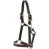Huntley Equestrian Premium Leather Triple Stitched Halter with Snap - Equiluxe Tack