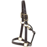 Huntley Equestrian Premium Leather Triple Stitched Halter with Snap - Equiluxe Tack