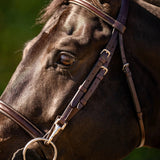 Huntley Equestrian Sedgwick Fancy Stitched Bridle with Cheek Clips and Reins - Equiluxe Tack