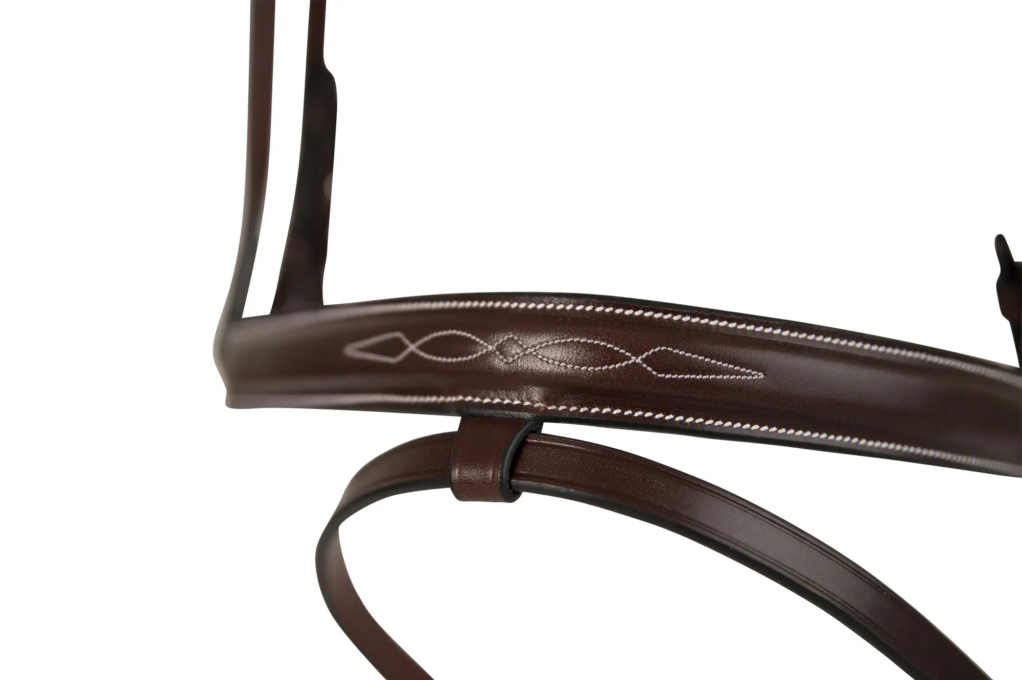 Huntley Equestrian Sedgwick Fancy Stitched Fixed Flash Noseband Bridle With Reins - Equiluxe Tack