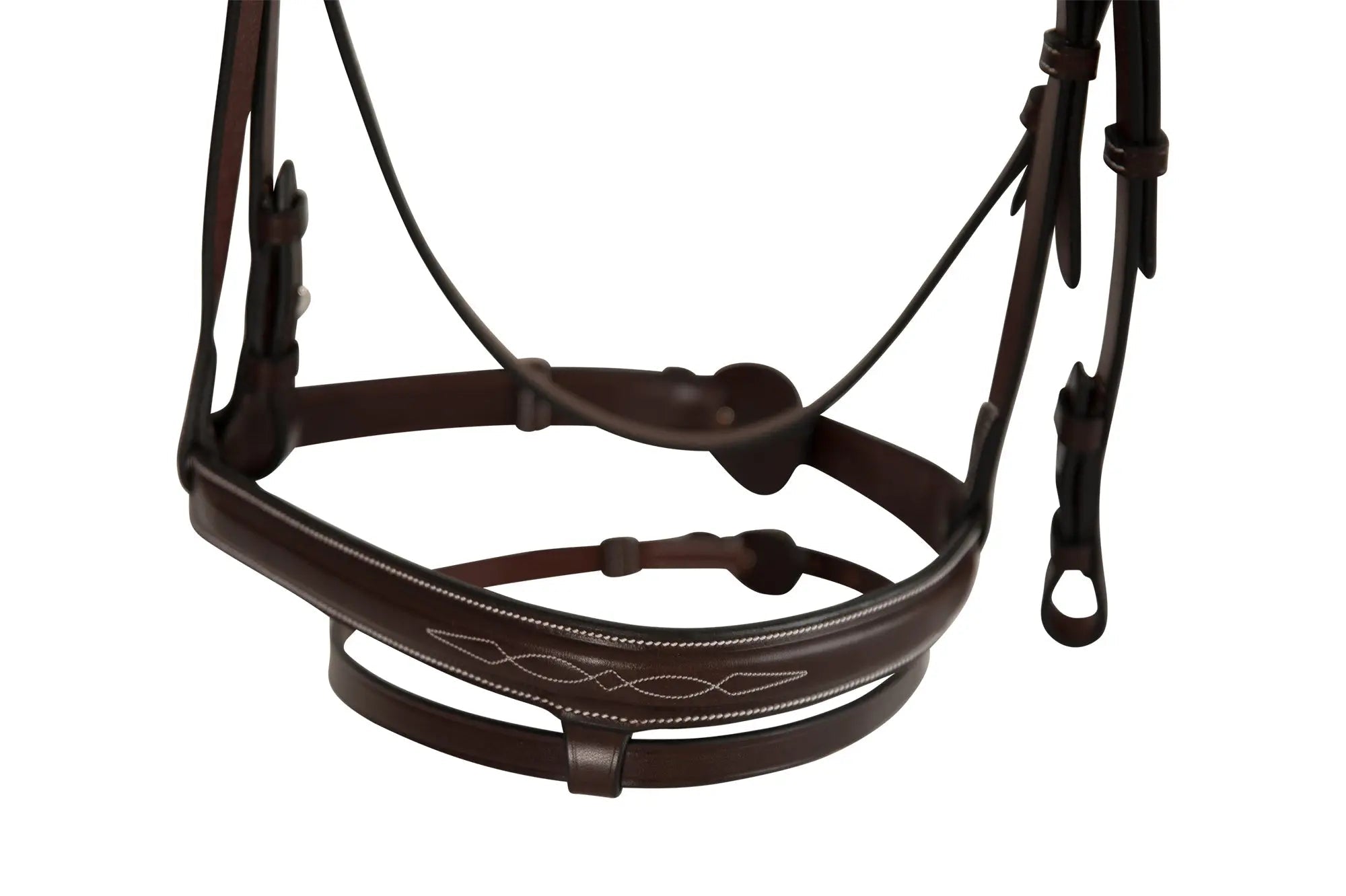 Huntley Equestrian Sedgwick Fancy Stitched Fixed Flash Noseband Bridle With Reins - Equiluxe Tack