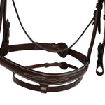 Huntley Equestrian Sedgwick Fancy Stitched Fixed Flash Noseband Bridle With Reins - Equiluxe Tack