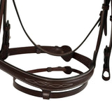 Huntley Equestrian Sedgwick Fancy Stitched Fixed Flash Noseband Bridle With Reins - Equiluxe Tack