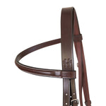 Huntley Equestrian Sedgwick Fancy Stitched Fixed Flash Noseband Bridle With Reins - Equiluxe Tack