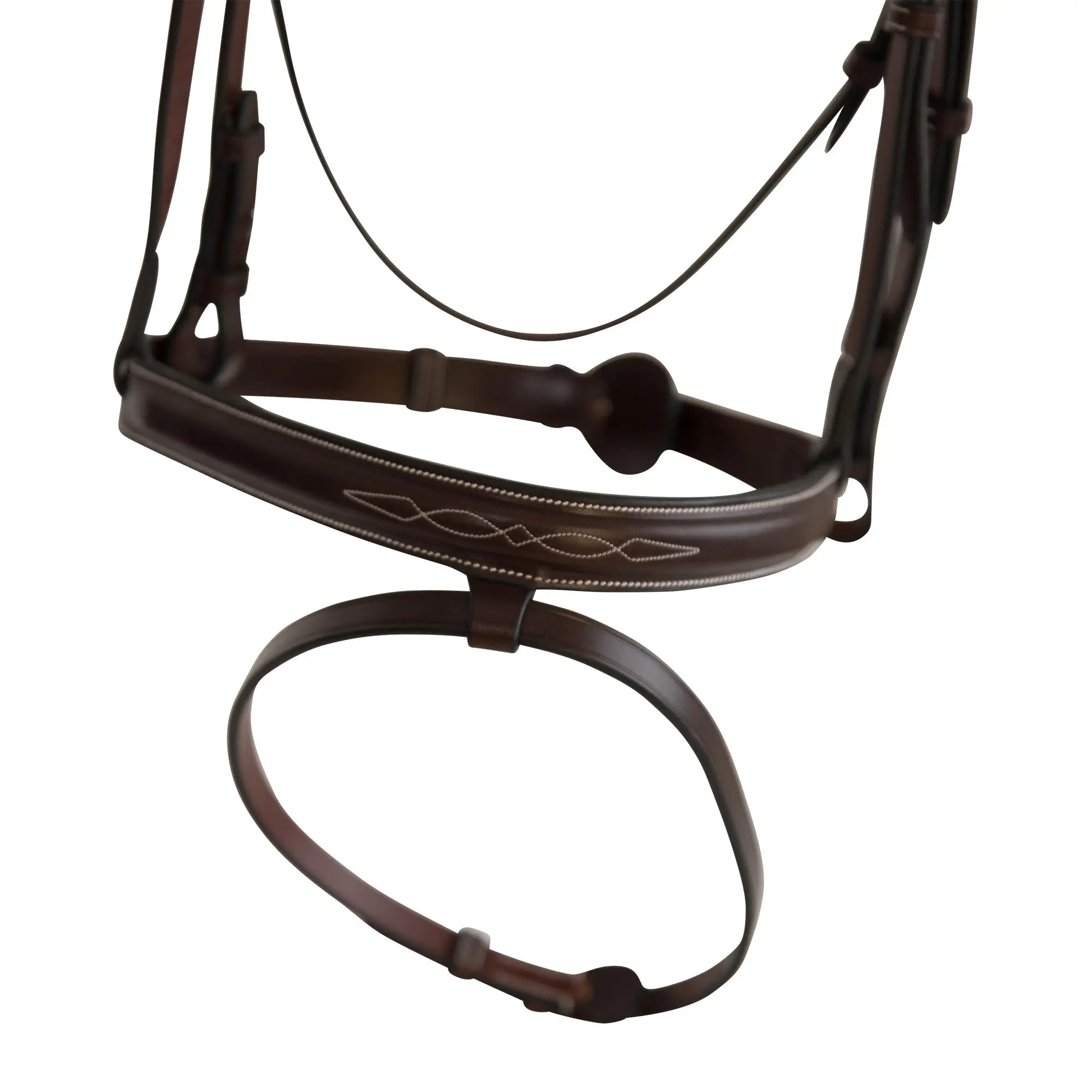 Huntley Equestrian Sedgwick Fancy Stitched Fixed Flash Noseband Bridle With Reins - Equiluxe Tack