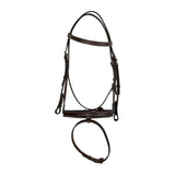 Huntley Equestrian Sedgwick Fancy Stitched Fixed Flash Noseband Bridle With Reins - Equiluxe Tack