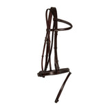 Huntley Equestrian Sedgwick Fancy Stitched Fixed Flash Noseband Bridle With Reins - Equiluxe Tack