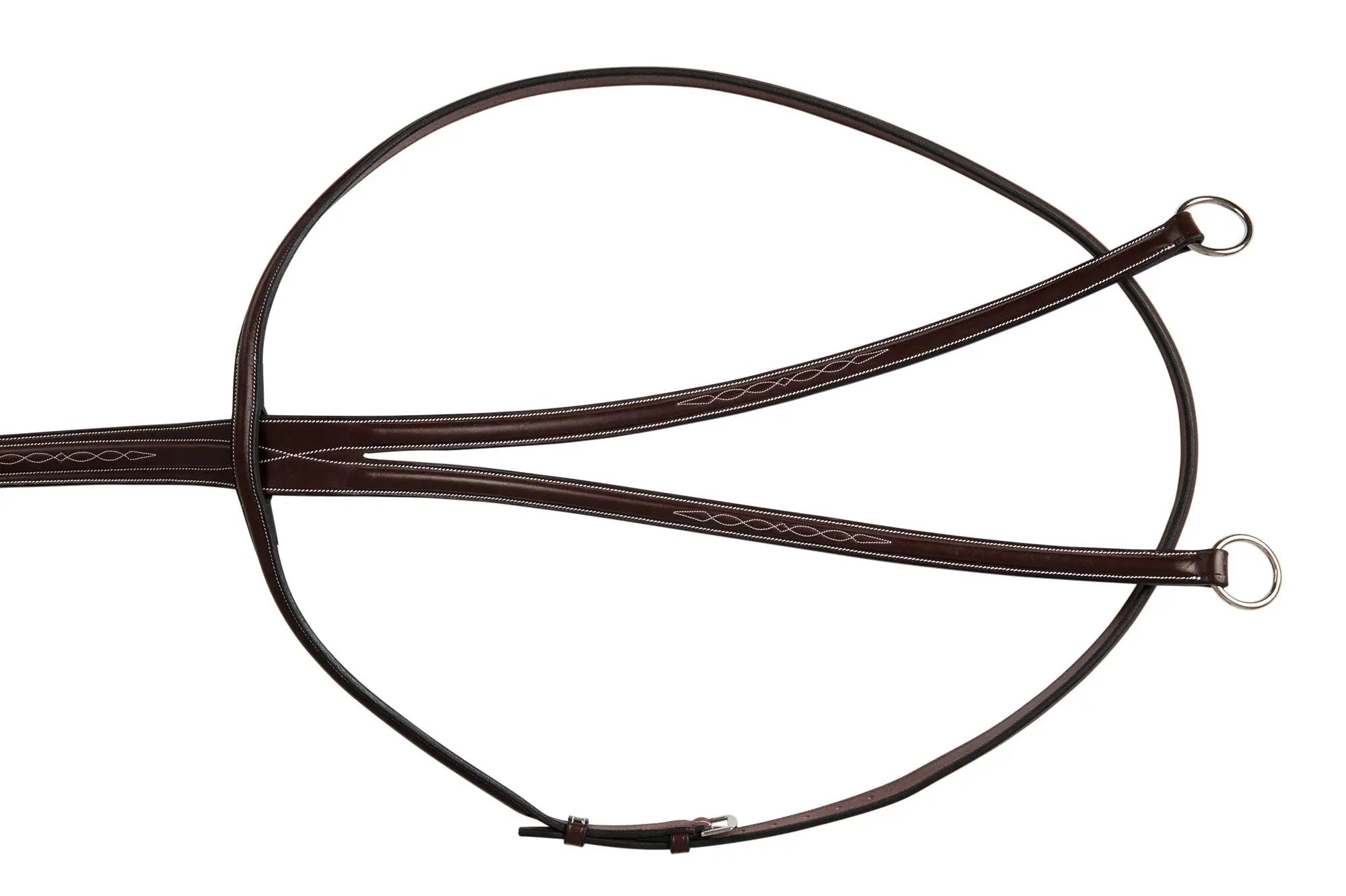 Huntley Equestrian Sedgwick Fancy Stitched Running Martingale, Full Size - Equiluxe Tack