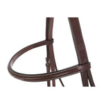 Huntley Equestrian Sedgwick Fancy Stitched Square Raised Hunter Horse Bridle with Reins - Equiluxe Tack