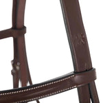 Huntley Equestrian Sedgwick Fancy Stitched Square Raised Hunter Horse Bridle with Reins - Equiluxe Tack