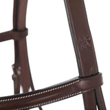 Huntley Equestrian Sedgwick Fancy Stitched Square Raised Hunter Horse Bridle with Reins - Equiluxe Tack
