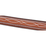Huntley Equestrian Sedgwick Fancy Stitched Square Raised Hunter Horse Bridle with Reins - Equiluxe Tack