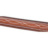 Huntley Equestrian Sedgwick Fancy Stitched Square Raised Hunter Horse Bridle with Reins - Equiluxe Tack