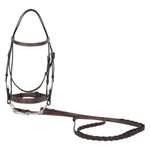 Huntley Equestrian Sedgwick Fancy Stitched Square Raised Hunter Horse Bridle with Reins - Equiluxe Tack