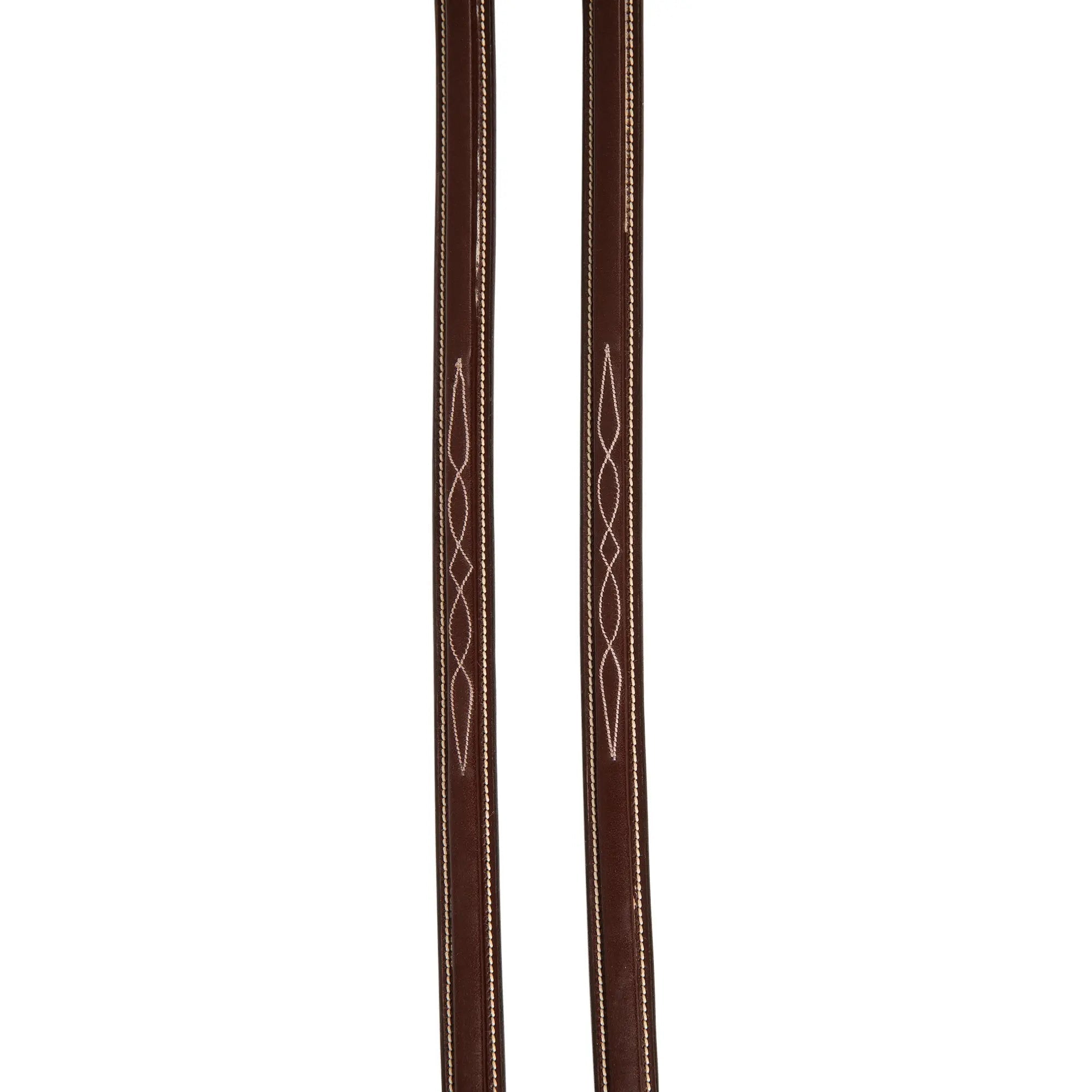 Huntley Equestrian Sedgwick Fancy Stitched Square Raised Laced Reins - Equiluxe Tack