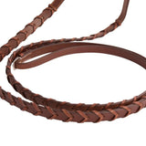 Huntley Equestrian Sedgwick Fancy Stitched Square Raised Laced Reins - Equiluxe Tack