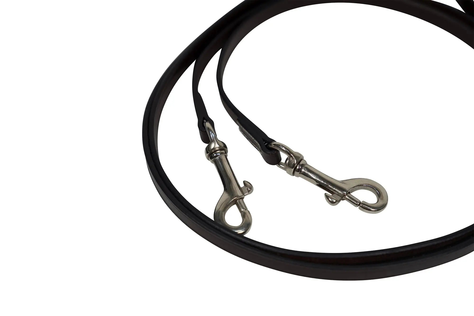 Huntley Equestrian Sedgwick Leather Draw Reins With Snap Ends - Equiluxe Tack