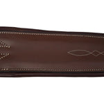 Huntley Equestrian Sedgwick Leather Fancy Stitched Padded Leather Contour Shaped Girth with Double End Elastic - Equiluxe Tack