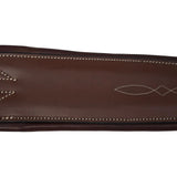 Huntley Equestrian Sedgwick Leather Fancy Stitched Padded Leather Contour Shaped Girth with Double End Elastic - Equiluxe Tack