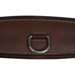 Huntley Equestrian Sedgwick Leather Fancy Stitched Padded Leather Contour Shaped Girth with Double End Elastic - Equiluxe Tack